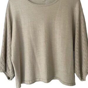 Garnet Hill Scoop Neck Sweater in Taupe